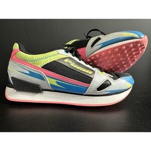 PUMA Mile Rider Women's Fluorescent Green Pink White‎ Running Shoes Size 8